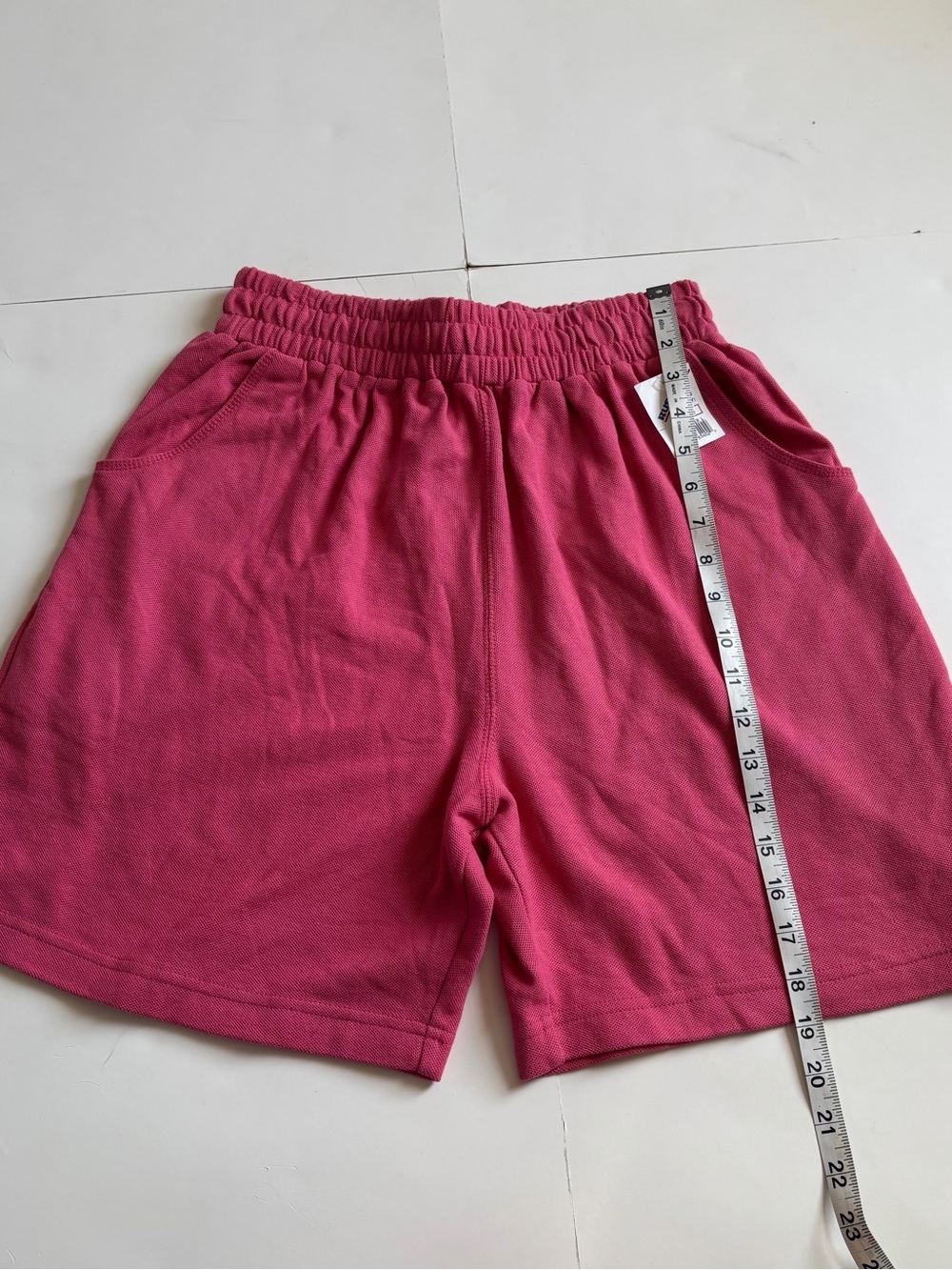 Russell Athletic Women's Fuchsia Elastic Waist Athletic Shorts - Picture 7 of 7